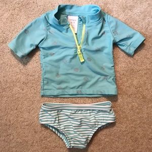 Baby Girl Rash Guard Bathing Suit